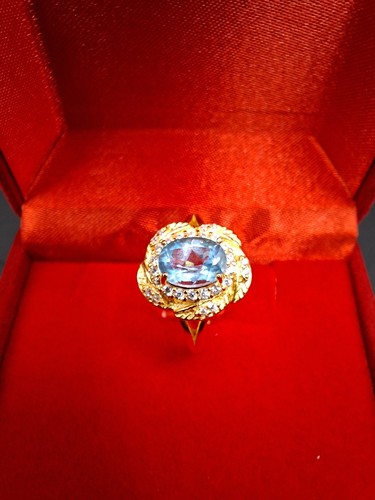 Anello topazio azzurro argento - topazio,