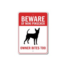 Mini Pinscher Sign, Mini Pinscher, Mini Pinscher Aluminum Metal Decor Sign