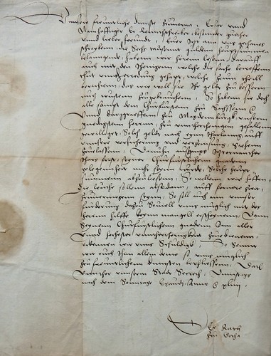 Attestato manoscritto turingia - attestato,