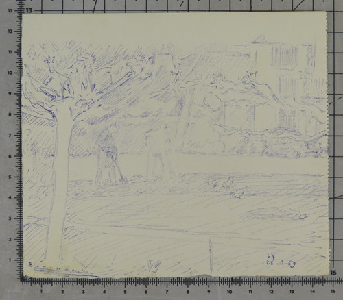 Disegno firmato datato - disegno, e