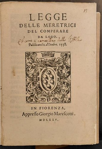 Legge delle meretrici del - delle,