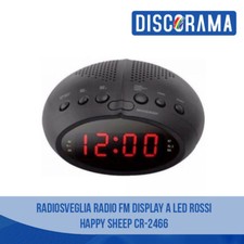 RADIOSVEGLIA RADIO SVEGLIA FM DISPLAY A LED ROSSI HAPPY SHEEP CR-2466 OROLOGIO 