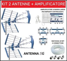 Kit Antenna Tv Esterna Digitale Terrestre Con Amplificatore Interno di Segnale °