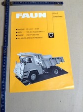 DEPLIANT VINTAGE PUBBLICITARIO FAUN DUMP TRUCK CAMION MOVIMENTO TERRA CAVA 