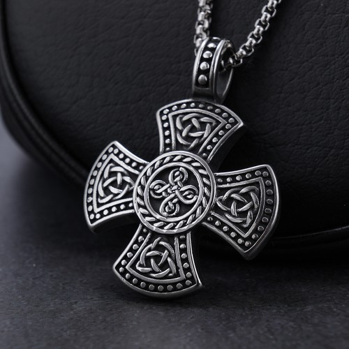 Collana vintage croce uomo - croce,