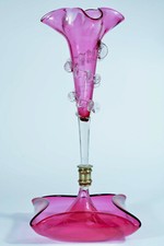 Antico Vaso IN Vetro Rosa