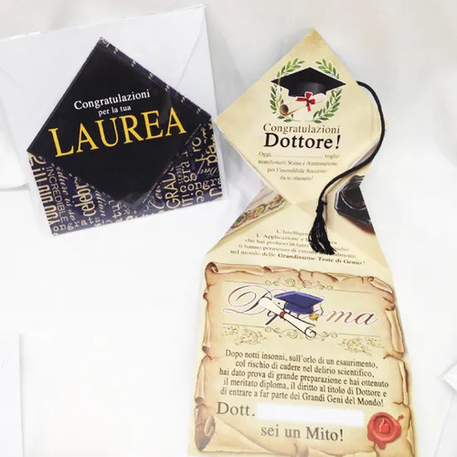 Biglietto origami laurea 7522 - biglietto,