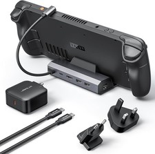 JSAUX Docking station 4K a 120Hz e caricabatterie da 65 W AC075