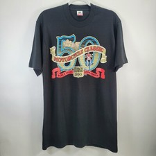 Camicia Vintage Harley Davidson 1990 50° Sturgis Black Hills Rally Taglia Large Glitter