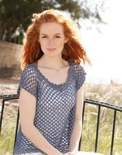 Maglia a rete  uncinetto, top fatto a mano, canotta donna