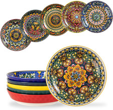 Set Di 6 Piatti Fondi, Piatti per Pasta/Spaghetti, Ciotole per Pasta/Rame, Cioto