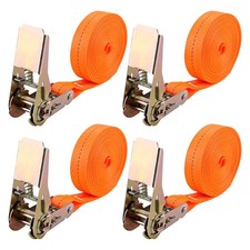 4 x 1000 kg Cinghia Di Tensione Cinghie di Fissaggio con Cricchetto Lunghezza 6m