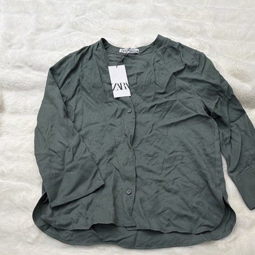Blusa donna zara verde tinta - blusa,