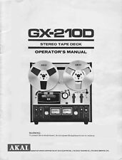 Akai GX-210D Tape Deck Manuale