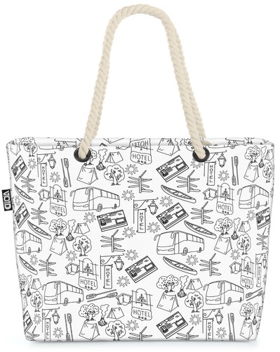 Viaggi grafica tour bus beach