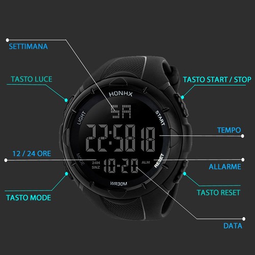 Orologio digitale nero - orologio,