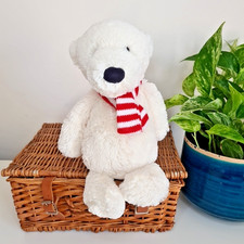 Jellycat Medium Pax Orso Polare - Timido Orso Polare Bianco - Sciarpa Giocattolo Morbido 11"