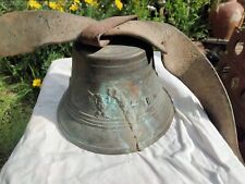 Antica  campana campanaccio animali mucche  bronzo 1912    con collare