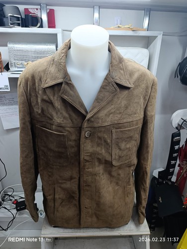 Giacca pelle uomo marrone - in,