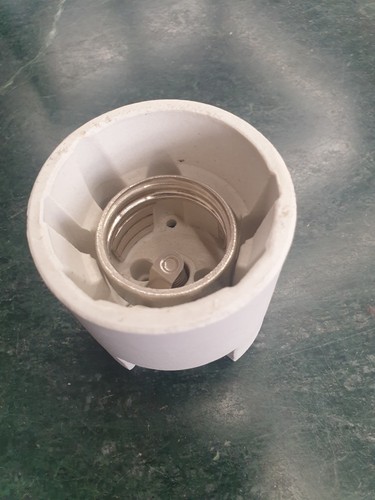 Portalampada ceramica ottone - e,