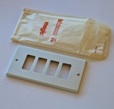 BTICINO MAGIC PLACCA OXIDAL ALLUMINIO 4 posti-fori ORIGINALE NUOVA