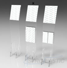 Leggio da terra pavimento in plexiglass A4 + Porta fogli avvisi listini A4 -h110