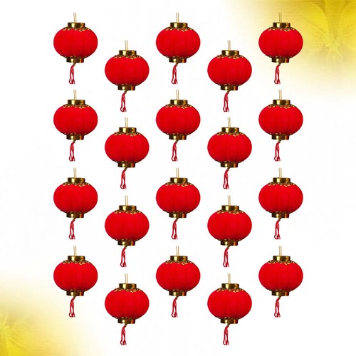 20pcs piccole lanterne - , rosse