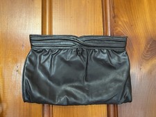 Vtg Faux Leather Clutch Purse
