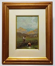 Eugenio Gignous, olio su tela