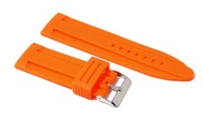 Cinturino in gomma arancio per orologio ansa 30mm tipo panerai silicone caucciù