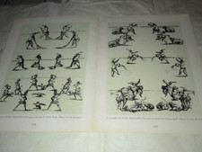 "BALLETTI DELLA"FINTA PAZZA"VINTAGE ANNI '40-2 FOGLI CM.29,00XCM.39,50-G.B.BABBI