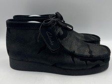 Stivali mimetici uomo Clarks Originals Wallabee Evo neri interesse UK 8 US 9 nuovi
