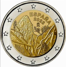 2 euro 2022 spagna parco garajonay  commemorativo nuovo fdc *LEGGERE DESCRIZIONE