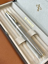 Penna stilografica vintage PARKER 75 argento sterling pennino fine modello USA Cisele