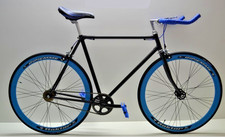 Fixed bike 28 nero blu personalizzabile