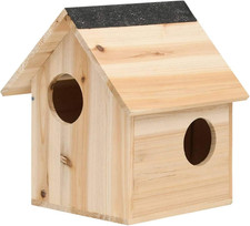 Casetta per Scoiattoli in Legno Massello Di Abete 26X25X29 Cm-Scoiattolo,Con 3 I