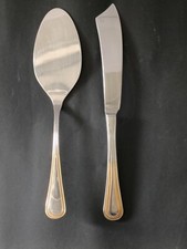 POSATE GOTTINGHEN da DOLCE acciaio Inox ORO 24 Kt VINTAGE 1969 PALETTA COLTELLO