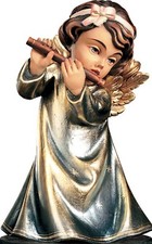 ANGELO CON FLAUTO IN LEGNO