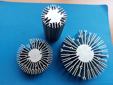 dissipatore in alluminio per led varie misure dia.85x20/120x25/45x95 nuovi