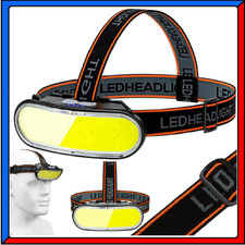 Lampada Frontale LED Ricaricabile USB Torcia da Testa Luce Pesca Caccia Potente