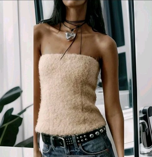 Top bustier zara blush rosa - top,