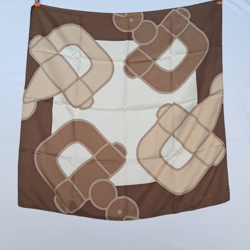 Foulard gucci seta marrone - in,
