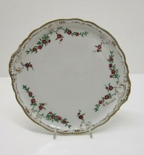 ART. 094  ANTICO PIATTO DIPINTO CON RIFINITURE ORO ZECCHINO EPOCA META' 900