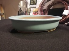 Vaso per bonsai in gres smaltato celeste