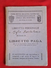 Militaria LIBRETTO DI PAGA