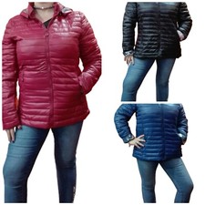 piumino donna 100 grammi regular fit cappuccio removible giubbino giubbotto 