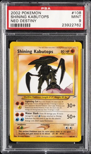 2002 shining kabutops - shining, 108/105