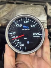 Manometro Strumento 80mm Pressione Turbo -1+2 BAR Nero MECCANICO FUME'