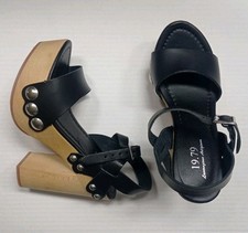 Sandali Donna Neri con Tacco Alto