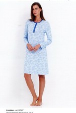 Camicia notte donna serafino con bottoni manica lunga in viscosa Linclalor 02507